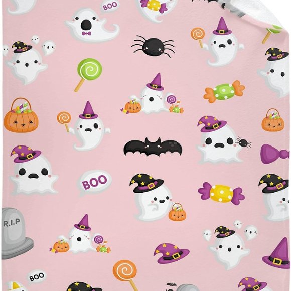 Halloween Bats Blanket‎ Super Soft Flannel 40x50 - Picture 1 of 7